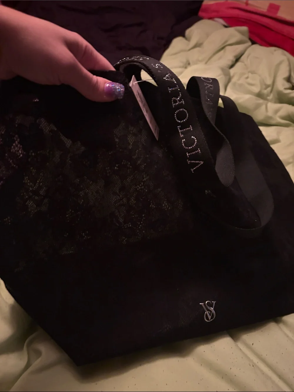 Vs lace tote